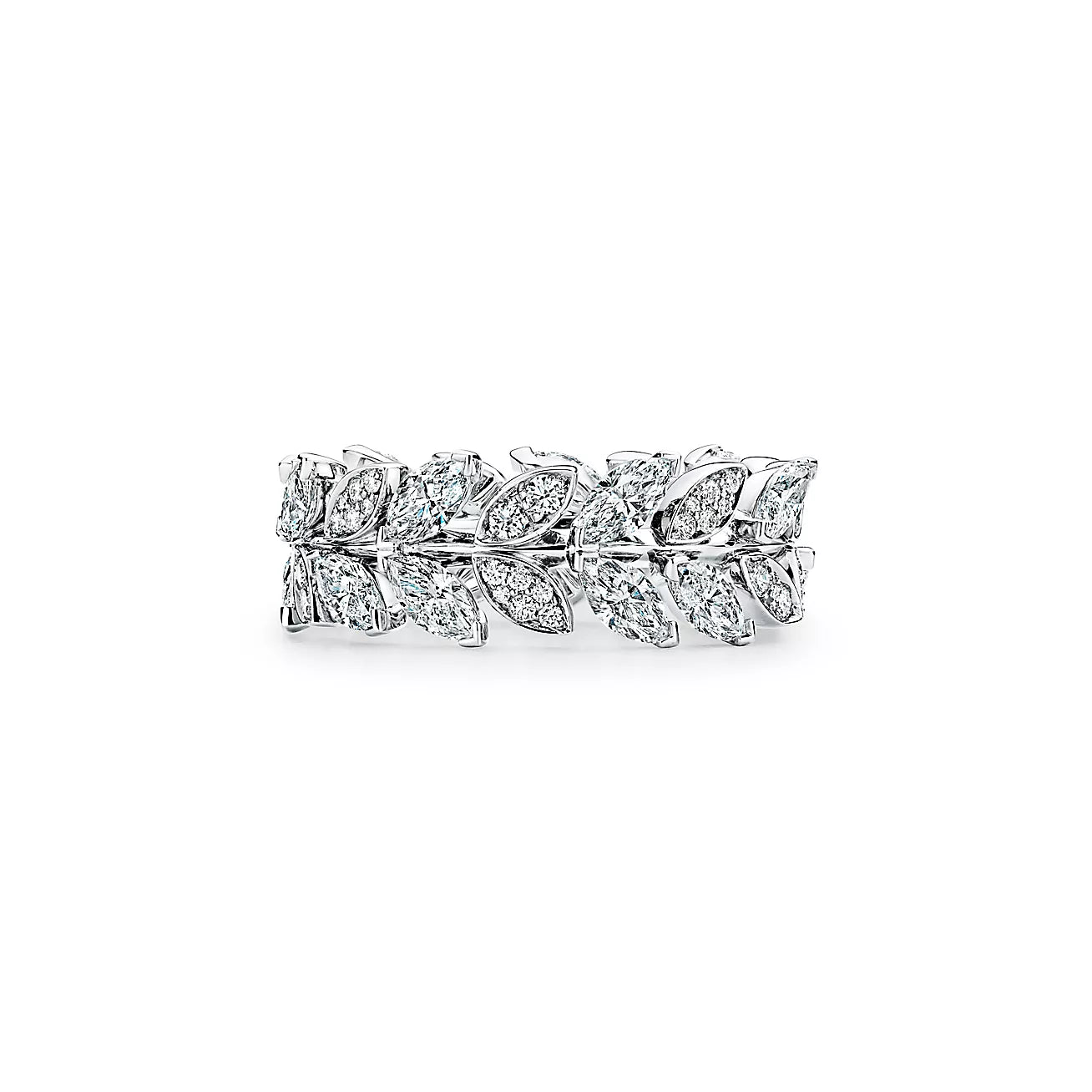 Diamond Vine Band Ring in Platinum