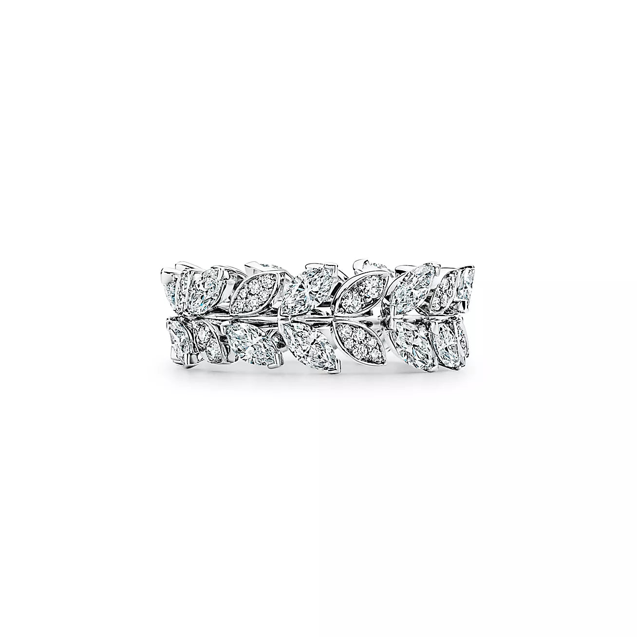 Diamond Vine Band Ring in Platinum