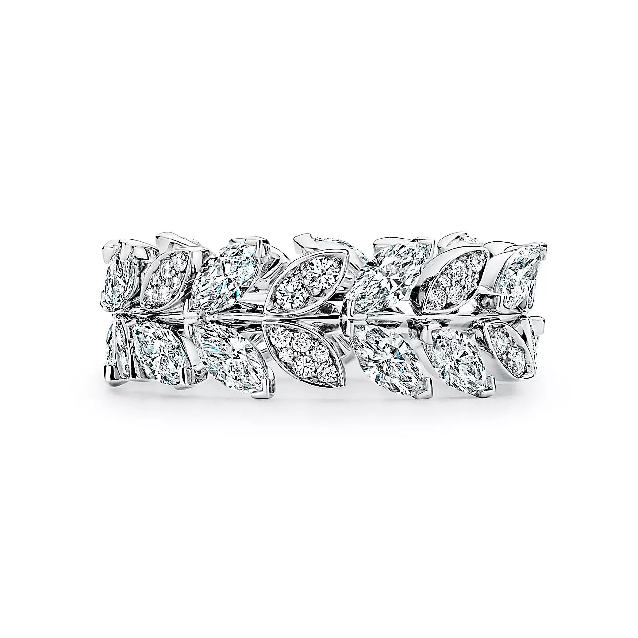 Diamond Vine Band Ring in Platinum