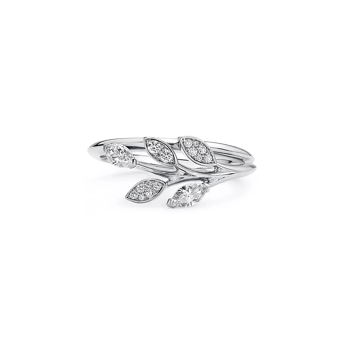 Diamond Vine Ring in Platinum